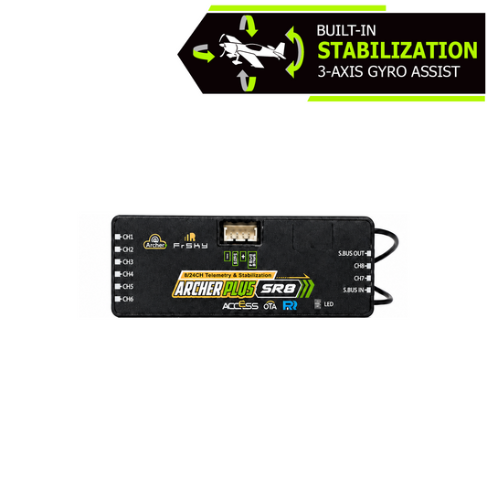FrSky Archer Plus SR8 8-Channel Stabilized Receiver