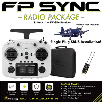 FP SYNC TWIN X14 Preloaded Model Combo – FMS Corsair 800mm & Arrows P-51 Mustang 850mm