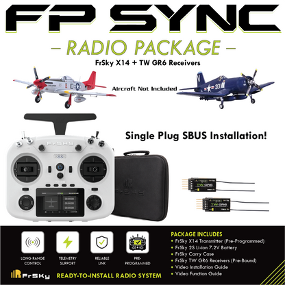 FP SYNC TWIN X14 Preloaded Model Combo – FMS Corsair 800mm & Arrows P-51 Mustang 850mm