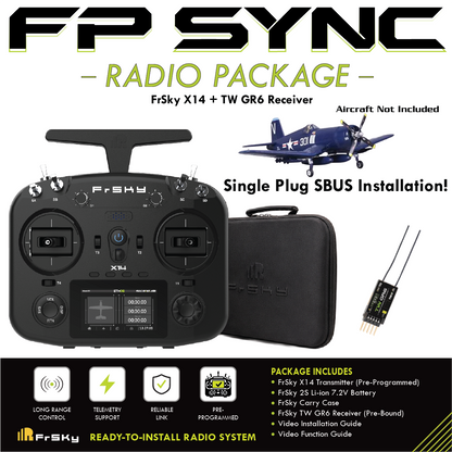 FP SYNC TWIN X14 Preloaded Model Combo – FMS Corsair 800mm & Arrows P-51 Mustang 850mm