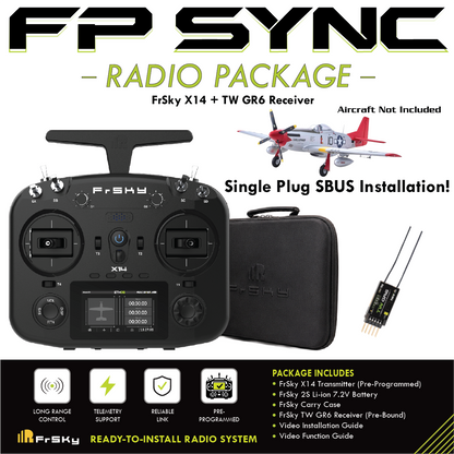 FP SYNC TWIN X14 Preloaded Model Combo – FMS Corsair 800mm & Arrows P-51 Mustang 850mm