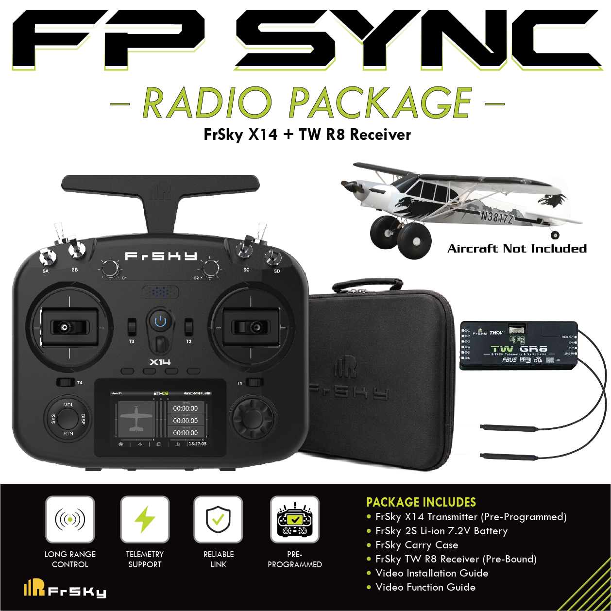 FP SYNC TWIN X14 Preloaded Model Combo – FMS Ranger 1220mm & PA-18 1300mm