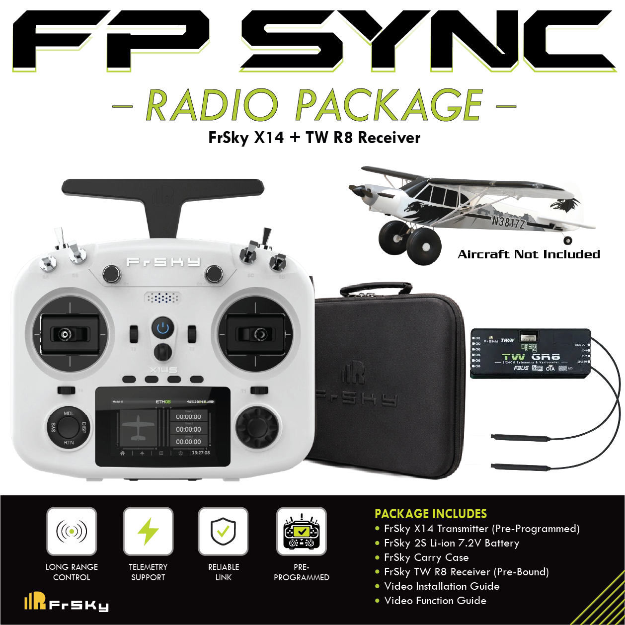 FP SYNC TWIN X14 Preloaded Model Combo – FMS Ranger 1220mm & PA-18 1300mm