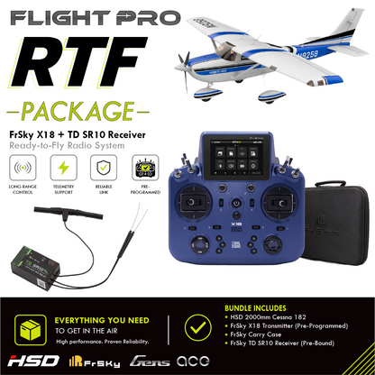HSD Flight 2000mm Cessna 182 RTF Blue