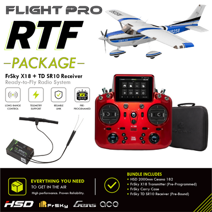 HSD Flight 2000mm Cessna 182 RTF Blue