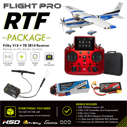 HSD Flight 2000mm Cessna 182 RTF Blue