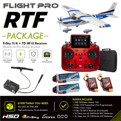 HSD Flight 2000mm Cessna 182 RTF Blue