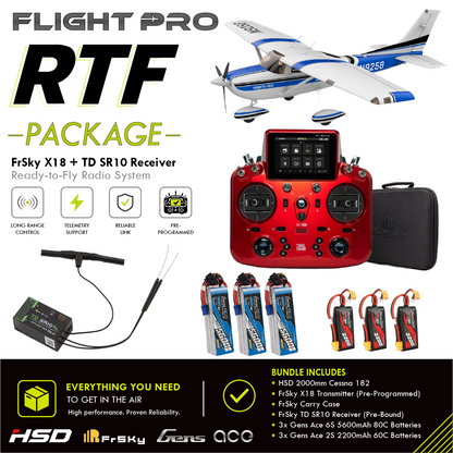 HSD Flight 2000mm Cessna 182 RTF Blue
