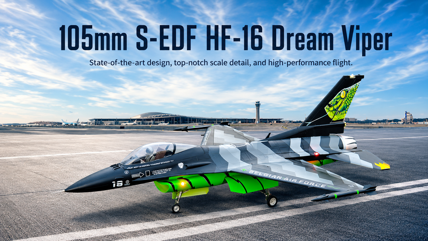 HSDJETS S-EDF 105mm HF-16 Dream Viper PNP