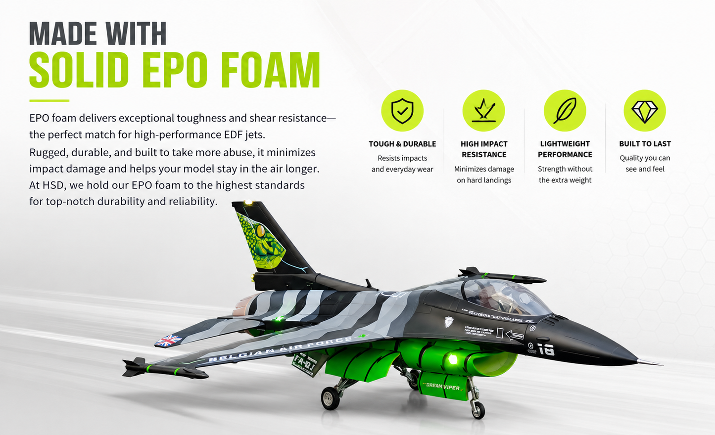 HSDJETS S-EDF 105mm HF-16 Dream Viper PNP