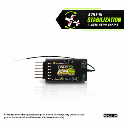 FrSky Archer Plus SR6L 6-Channel Stabilized Receiver