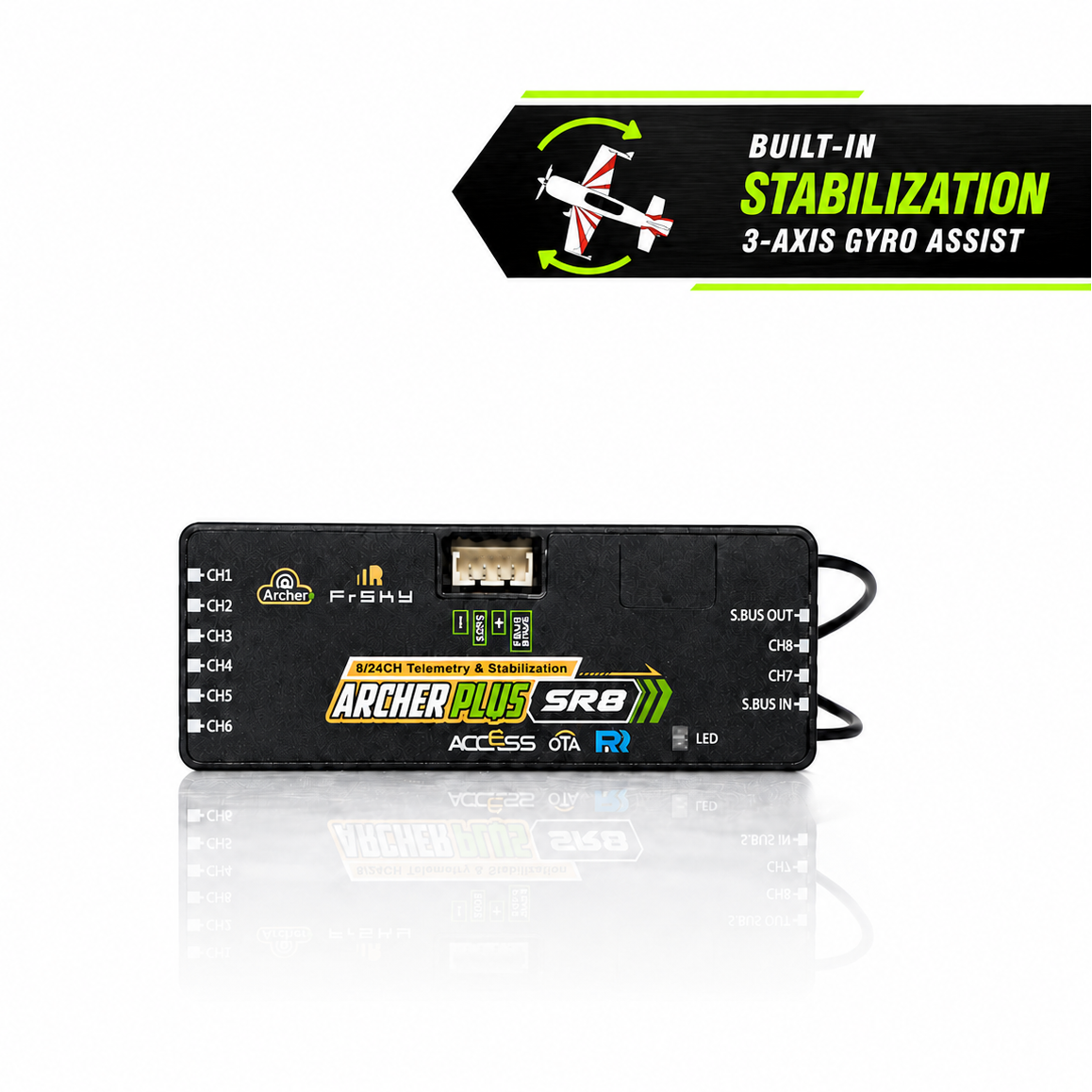 FrSky Archer Plus SR8 8-Channel Stabilized Receiver