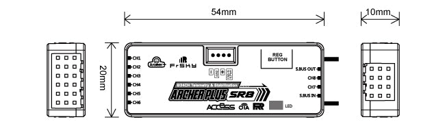 FrSky Archer Plus SR8 8-Channel Stabilized Receiver